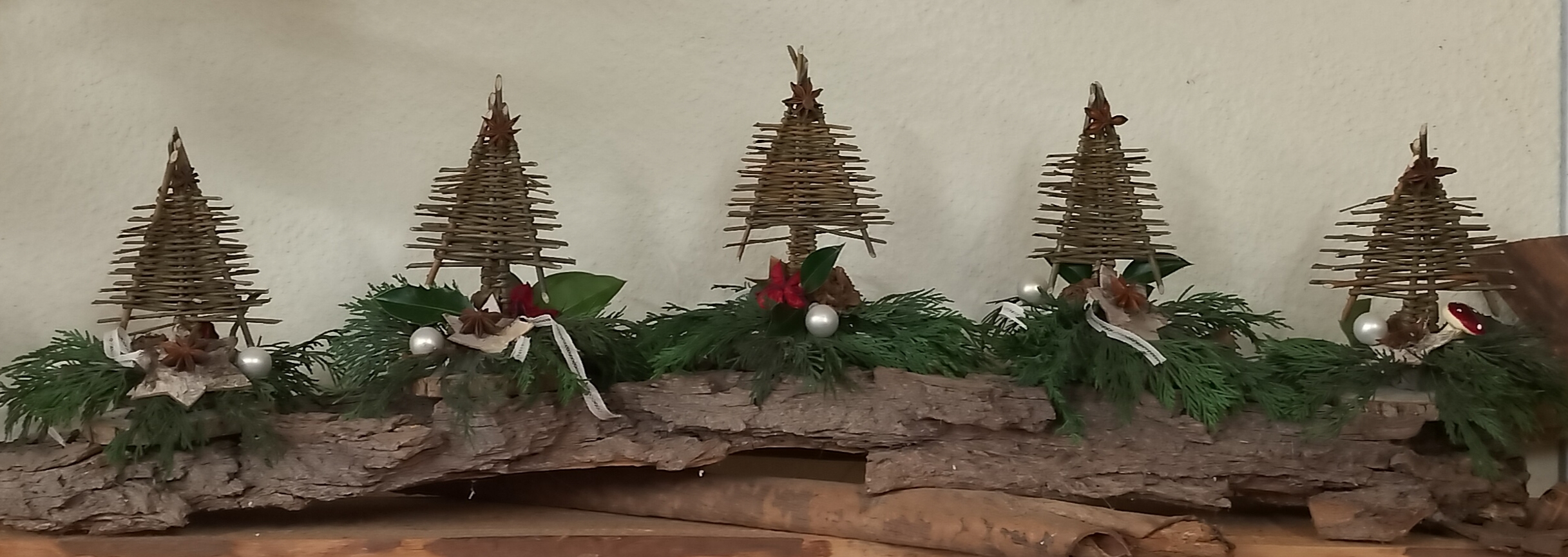Kerstboom in wilg (plat)